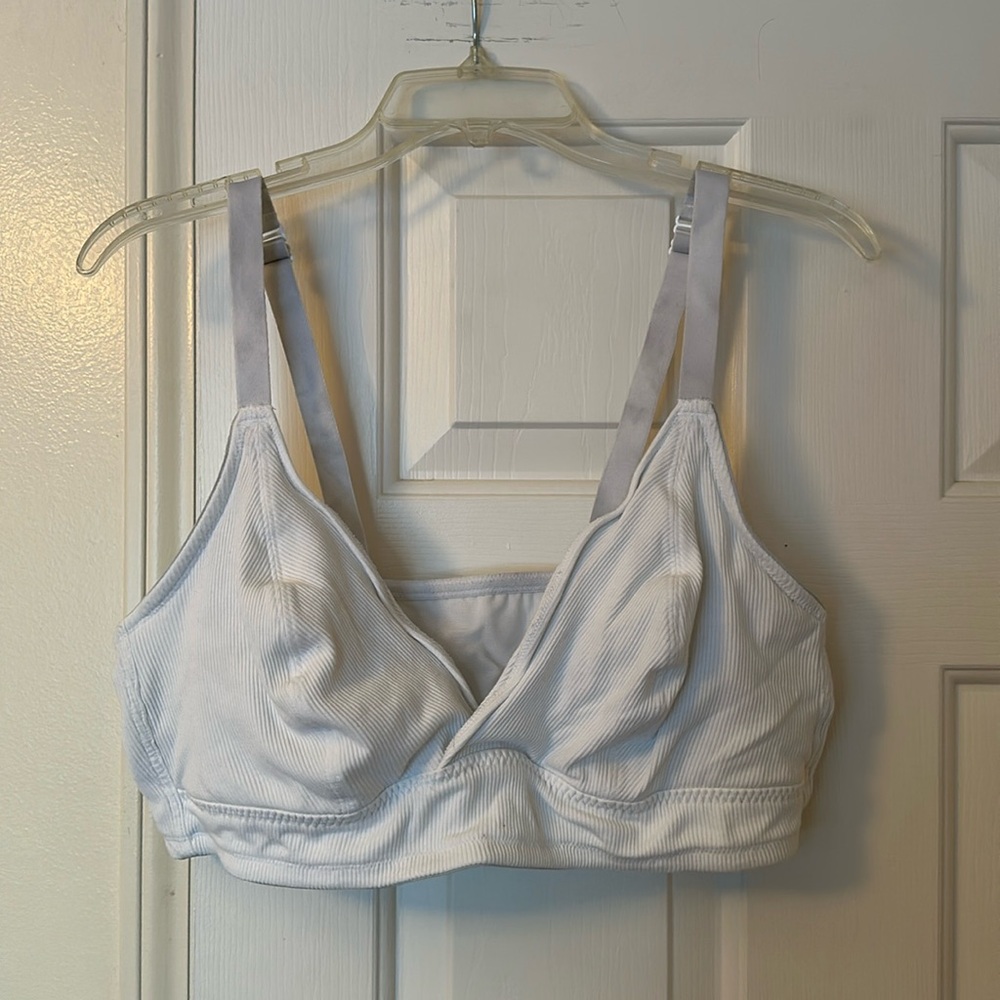 Cacique White Ribbed Bralette